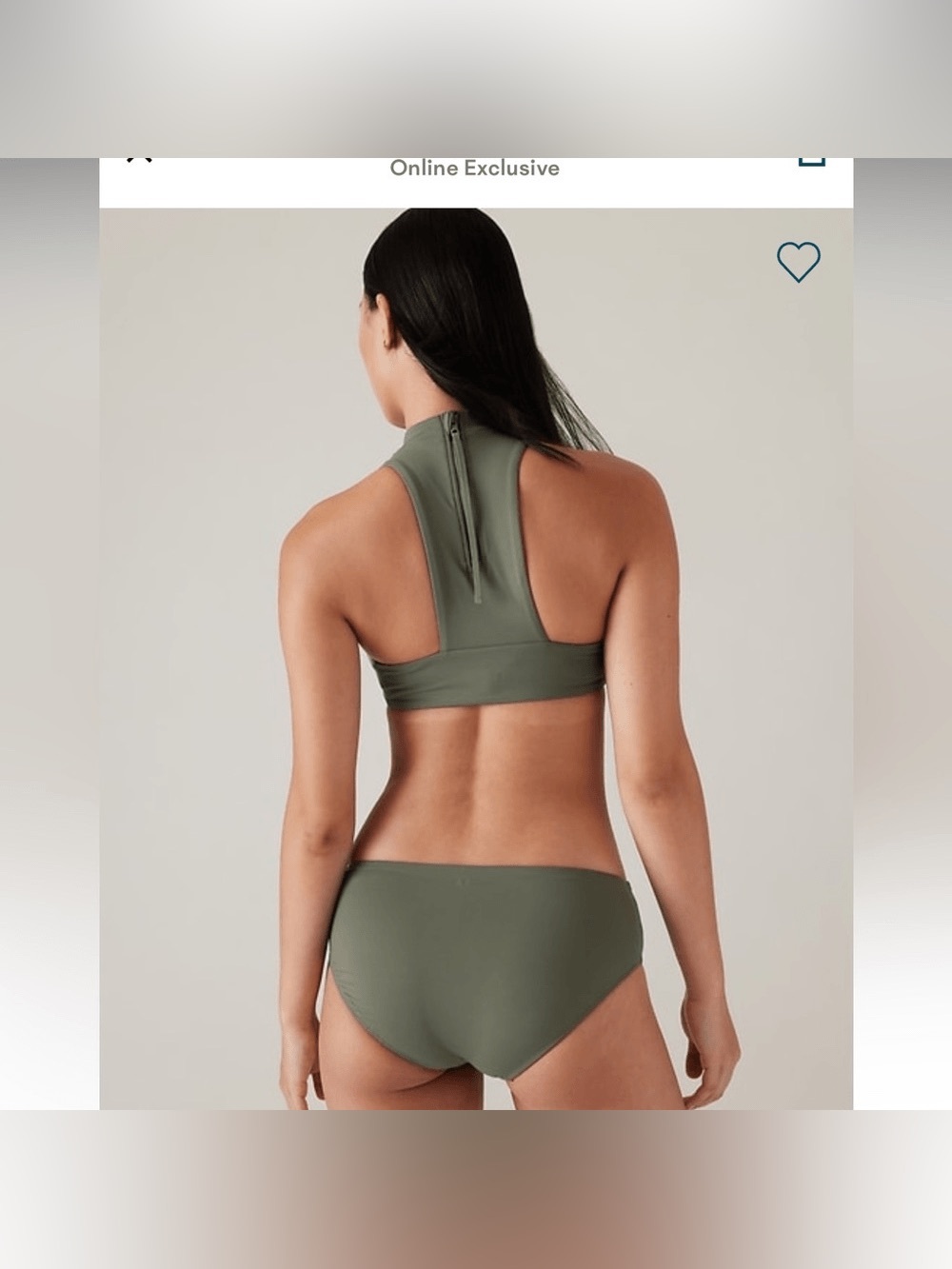 Athleta Maldives High-Neck Olive Green Bikini